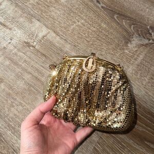 Gold Sequin Evening Shoulder/Crossbody Bag - Elegant Sparkle